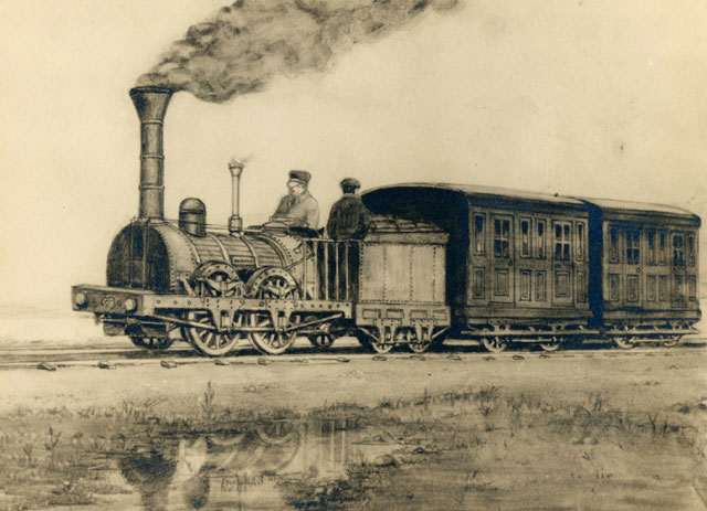 First Canadian railway between La Prairie and Saint-Jean-sur-Richelieu