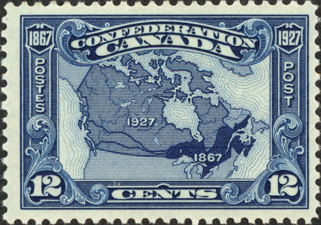 Stamp in honour of the Confederation and the expansion west