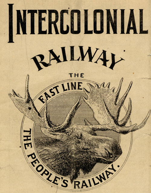 Couverture d’un horaire de train du chemin de fer Intercolonial