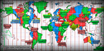Carte du monde montrant les fuseaux horaires