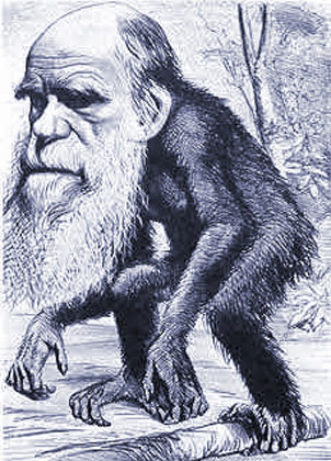 Caricature de Charles Darwin