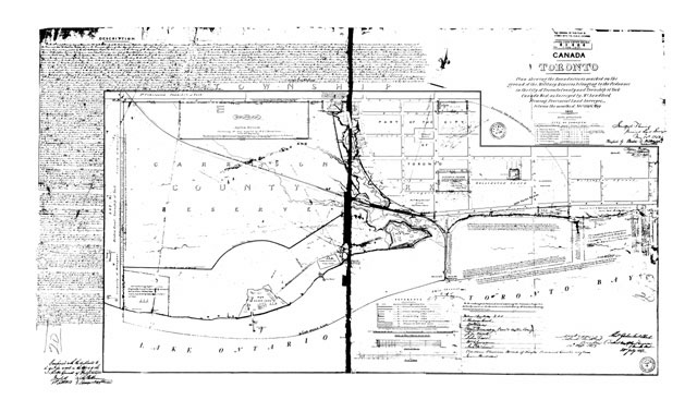 Plan de la ville de Toronto exécuté par Sandford Fleming
