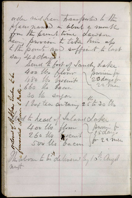 Extract from Fleming's journal 